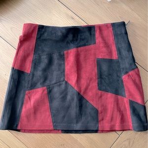 Zara velvet mini skirt